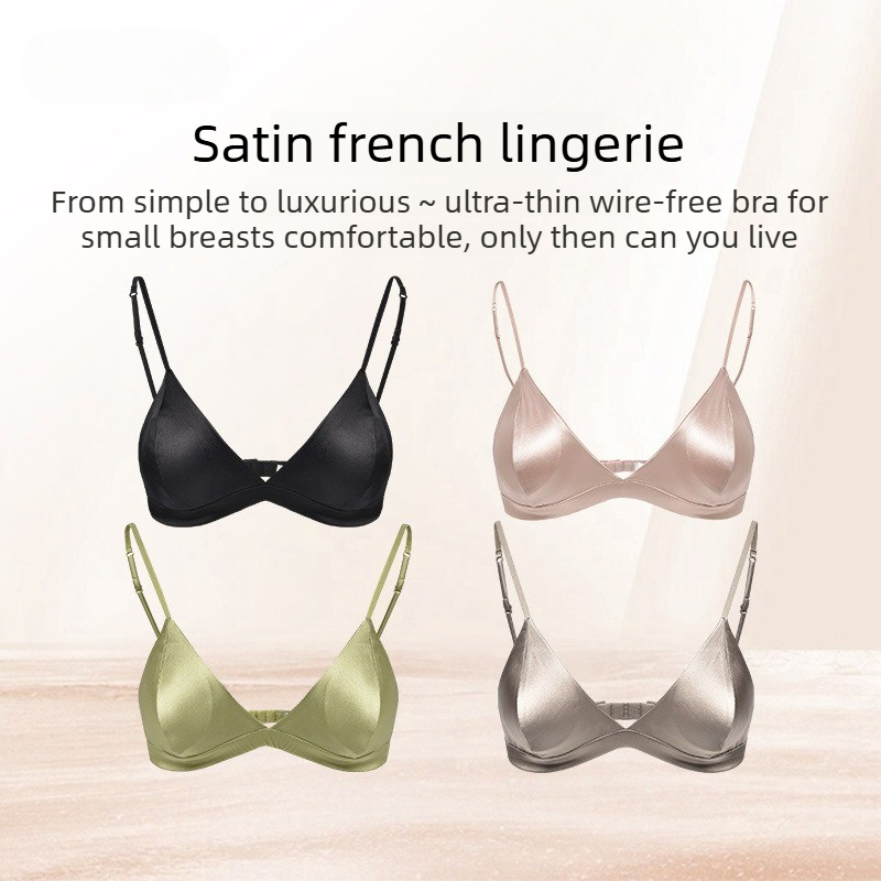 Minimizer Bra Women - Silk Triangle Cup Bra without Steel