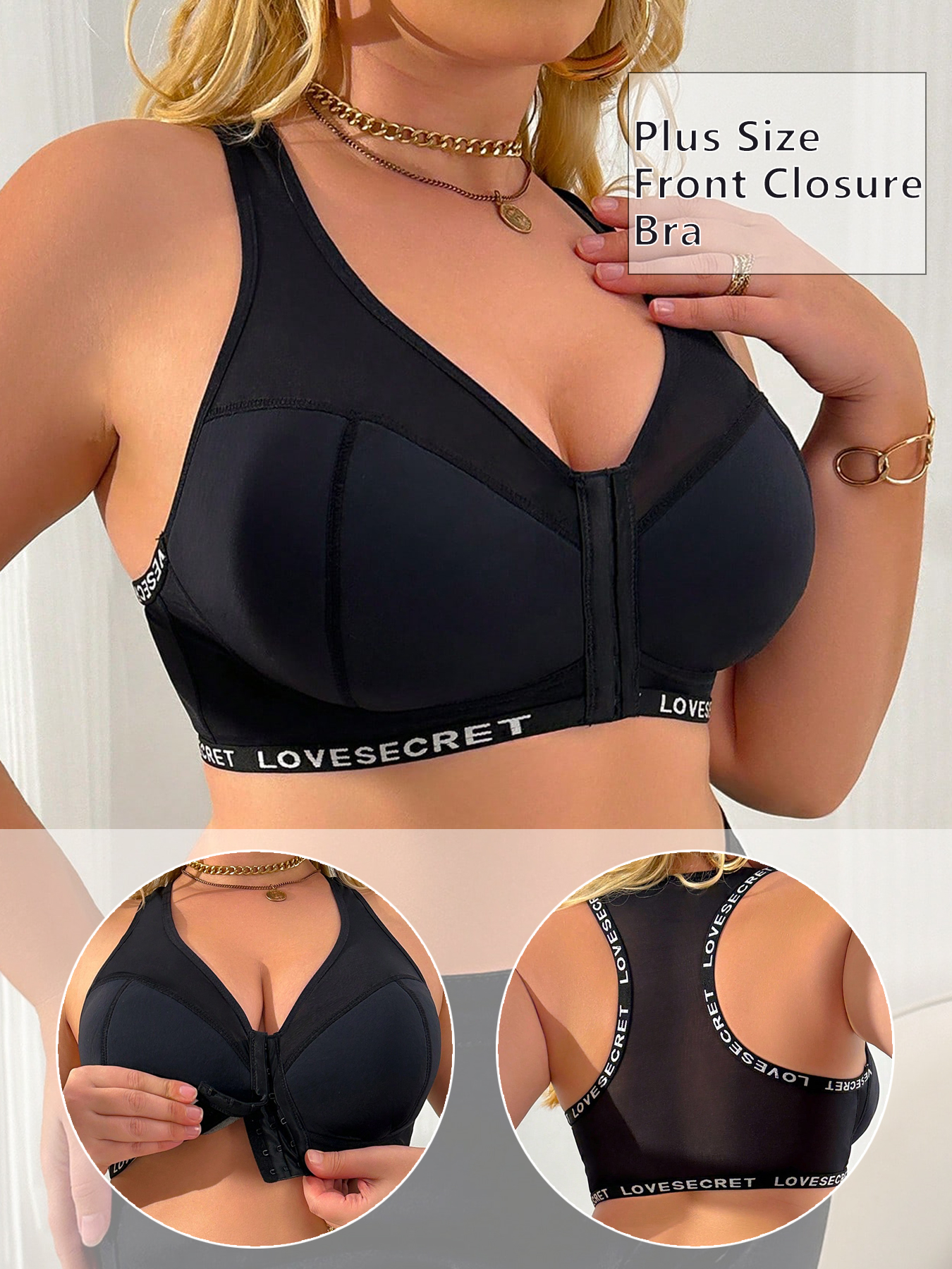Women Plus Size Lace Bra Front - Full Coverage Bra recensie en prijs