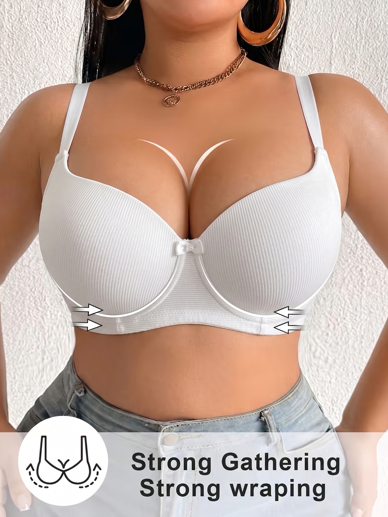 Plus Size Women Bra Thin Cup U - Underwire Bra Padded recensie en prijs