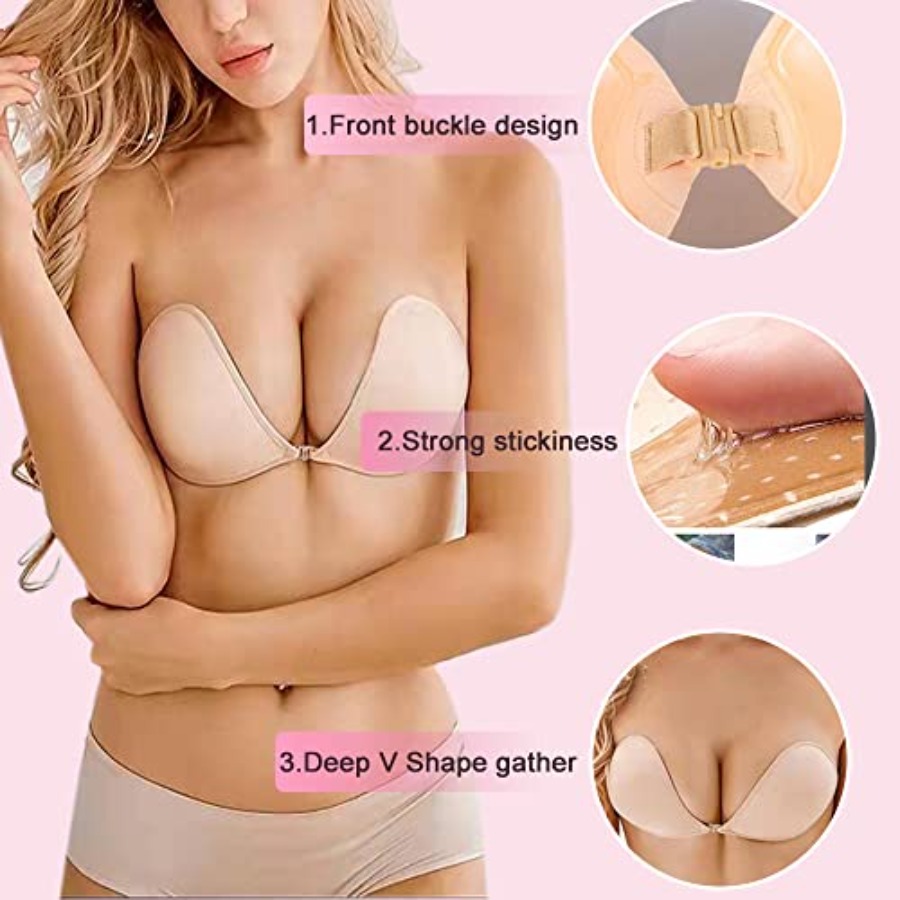Hasimor 2 PCS Strapless Adhesi - Push Up Bra Silicone recensie en prijs