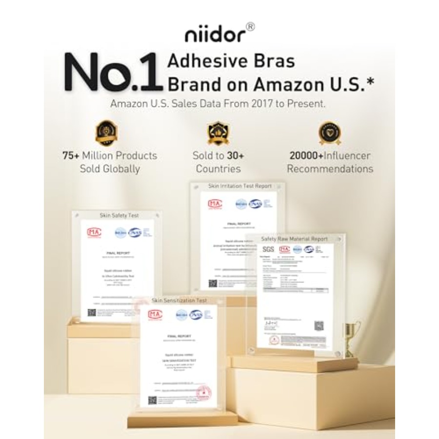 Niidor Adhesive Bra Strapless  - Backless Bra Sticky recensie en prijs