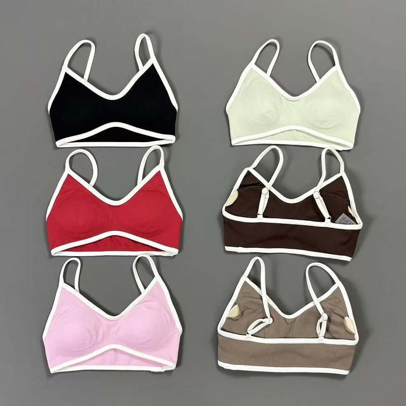 Women Contrastline Yoga Bra V  - Sports Bra Racerback recensie en prijs