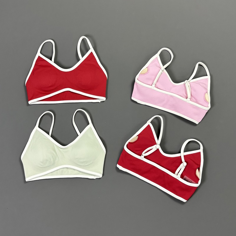 Women Contrastline Yoga Bra V  - Sports Bra Racerback recensie en prijs