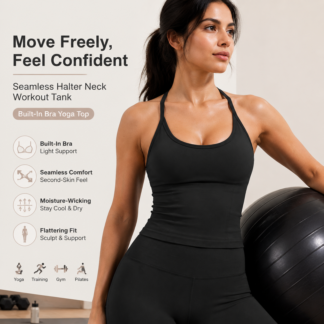Luxury 2 in 1 Yoga Tank Top wi - T Shirt Bra Seamless recensie en prijs