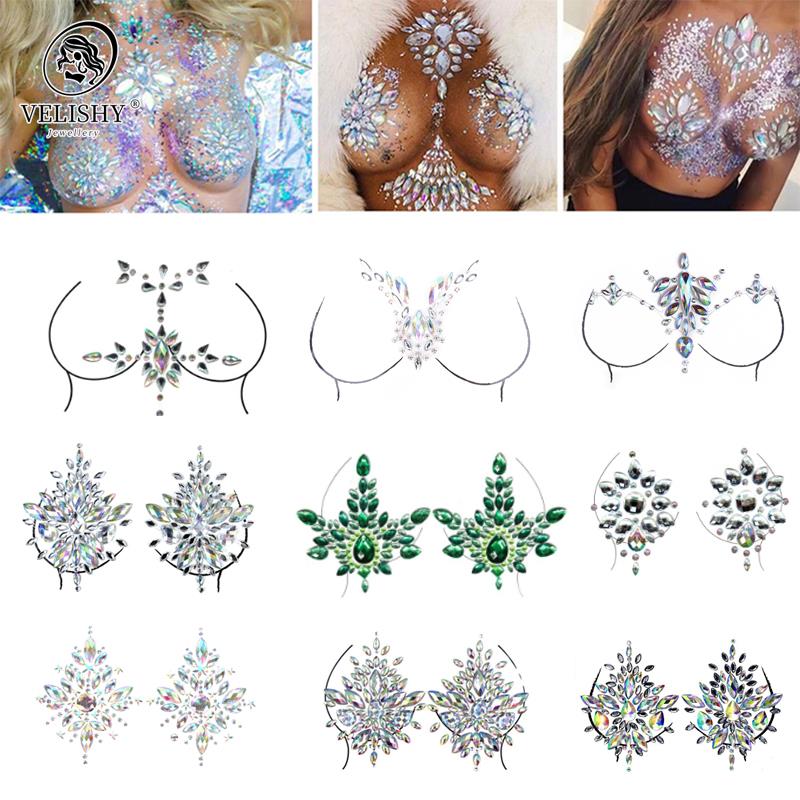 Acrylic Colorful Crystal Breas - Strapless Bra Adhesive recensie en prijs