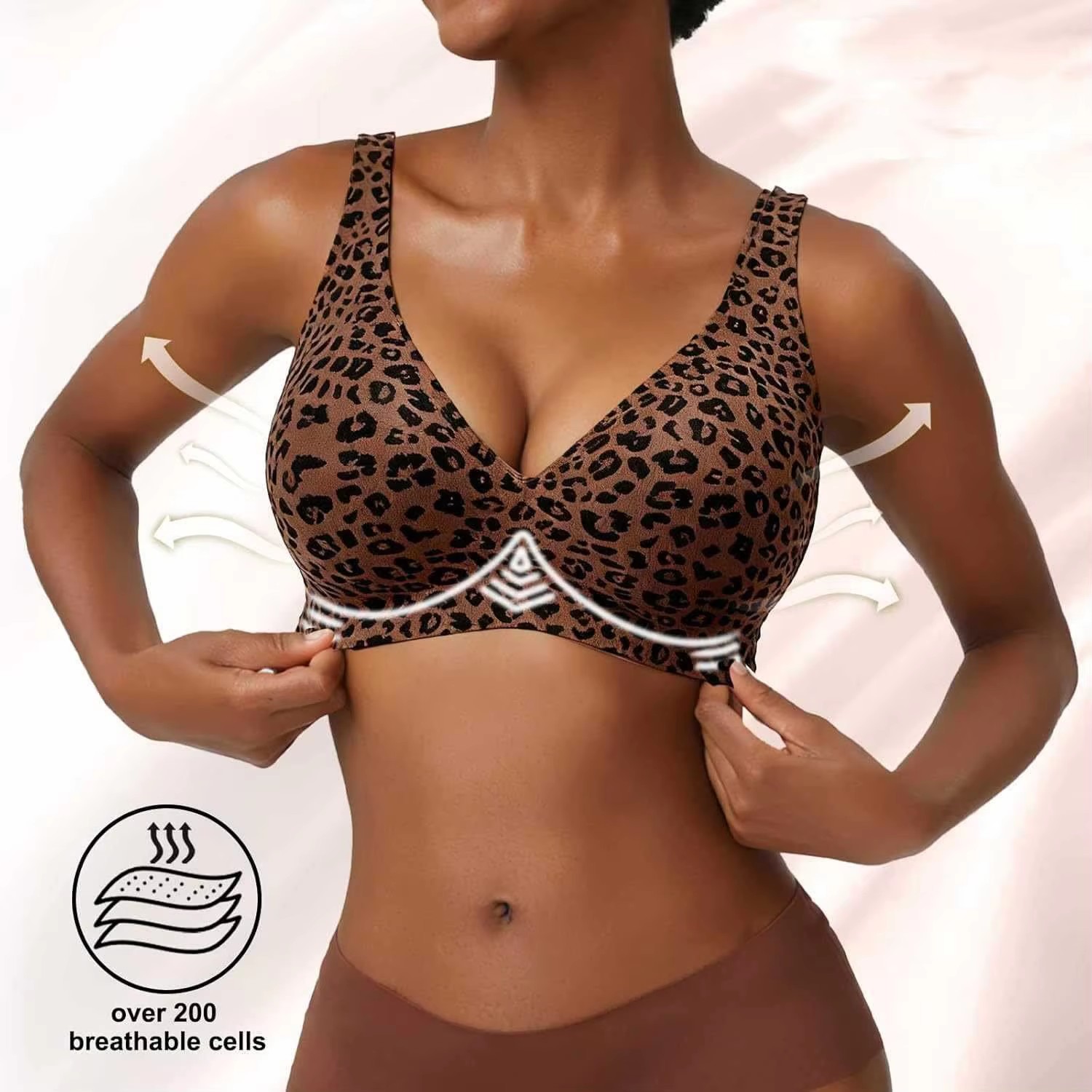 Custom made-2-Row Hook Leopard - Minimizer Bra Women recensie en prijs