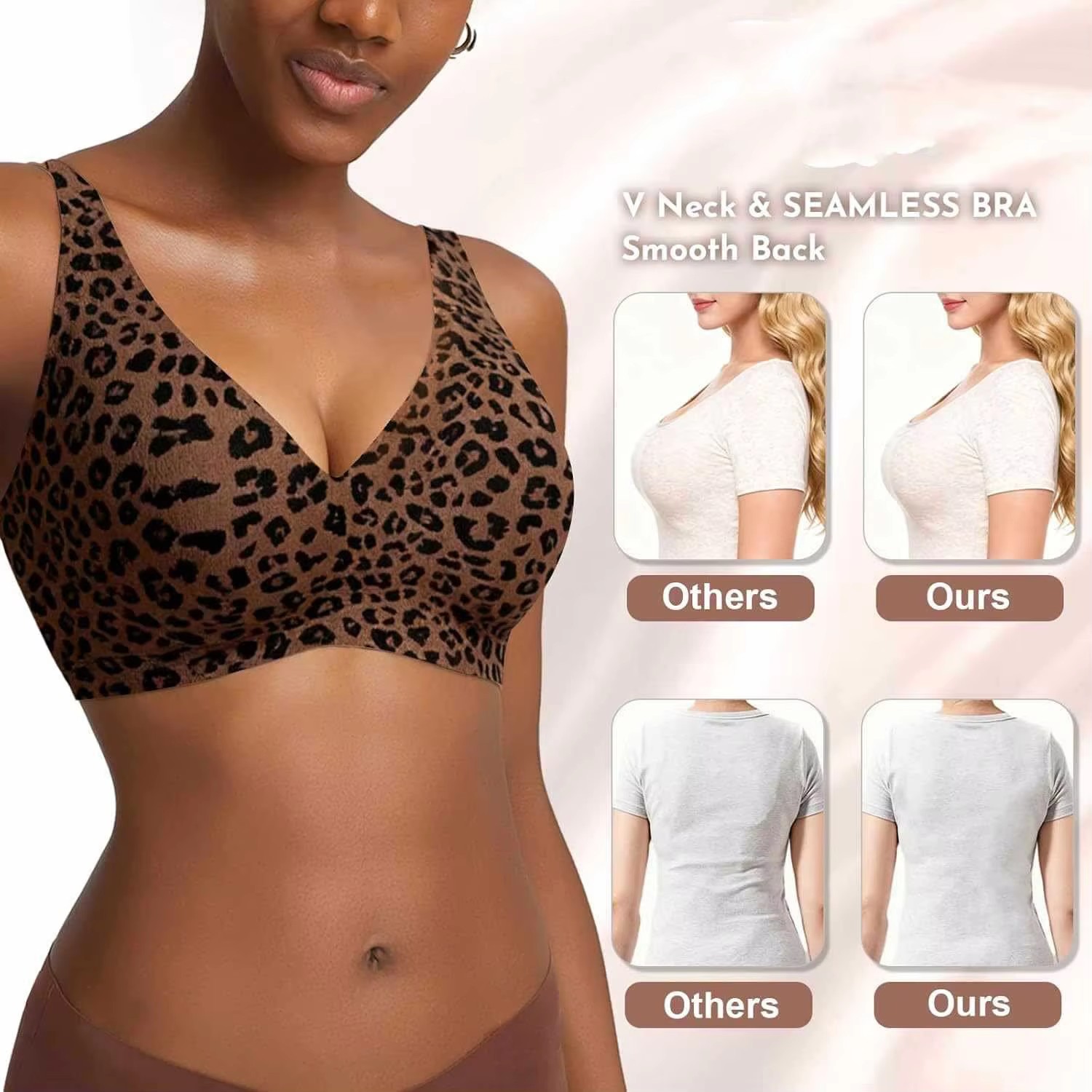 Custom made-2-Row Hook Leopard - Minimizer Bra Women recensie en prijs
