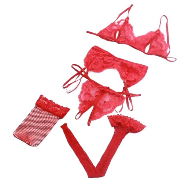 Lace Women Lingerie Set 4 Pcs  - Lace Bralette Set recensie en prijs